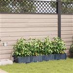 vidaXL Tuinplantbakken Grijs 160 x 40 x 22 cm Staal