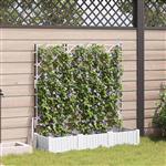 vidaXL Tuindruppel met Trellis 3 pcs Wit 120 x 40 x 125,5 cm PP