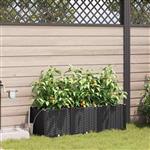 vidaXL Tuinplantbakken Zwart 120 x 40 x 37.5 cm Staal