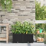 vidaXL Tuinplantbakken Zwart 80 x 40 x 37.5 cm Staal