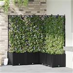 vidaXL Tuindruppel met Trellis 5 pcs Zwart 120 x 120 x 143 cm PP