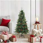 vidaXL Kunstmatige Inklapbare Kerstboom Groen 120 cm PVC, PE en Staal
