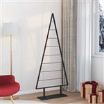 vidaXL Metalen kerstboom met standaard Zwart 180 cm Staal