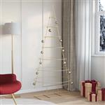 vidaXL Metalen kerstboom met standaard Goud 210 cm Poedergecoat staal