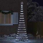 vidaXL LED Kerstboom Koudwit 100.5 x 100.5 x 302.5 cm Metaal