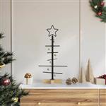 vidaXL Metalen kerstboom met standaard Zwart 60 cm Poedergecoat staal