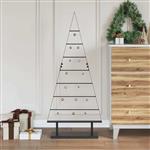 vidaXL Metalen kerstboom met standaard Zwart 125 cm Staal