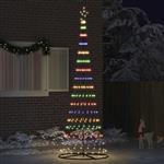 vidaXL LED Kerstboom Multikleur 100.5 x 100.5 x 302.5 cm Metaal