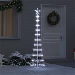 vidaXL LED Kerstboom met 230 LED Koudwit 51 x 51 x 190 cm Metaal