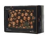 Balletjes op draad 2 cm Espresso Glans doos 144 stuks kerstballen