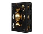 Kerstballen Glas Goudkleurig 8 cm Set van 6