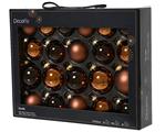 Kerstballen Glas Espresso 7 cm Set van 21