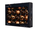 Kerstballen Glas Brandy 7 cm Set van 21