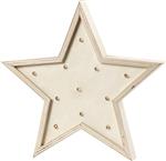 Ster van Triplex met verlichting Licht box, H: 26 cm, D: 3,5 cm
