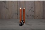 LEDkaars Moving Flame Candle Rustiek Koper Anna's Collection met afstandsbediening D 2,5 H 23 cm 2 s
