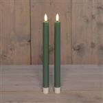 LEDkaars 3D Flame Candle Jade Groen Anna's Collection D 2,5 H 23 cm 2 stuks