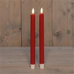LEDkaars 3D Flame Candle Rood Anna's Collection D 2,5 H 23 cm 2 stuks