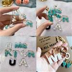 Siliconenmal Alfabet Letters en Cijfers voor sleutelhanger Epoxy resin zeep 16 cm per set
