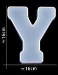 Siliconenmal Letter Y voor Epoxy resin, zeep en kaarsen 16 cm per stuk