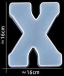 Siliconenmal Letter X voor Epoxy resin, zeep en kaarsen 16 cm per stuk