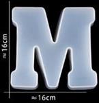 Siliconenmal Letter M voor Epoxy resin, zeep en kaarsen 16 cm per stuk