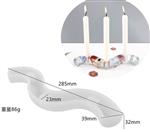 Siliconenmal Wave voor 3 kaarsen Epoxy resin 16 cm per stuk
