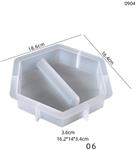 Siliconenmal 6hoekig 06 voor reageerbuis Epoxy resin 16 cm per stuk