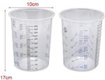 Mengbeker verf en vloeistoffen 600 cc set ca. 10 stuks voor Epoxy resin en hobby’s