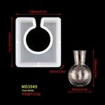 Siliconenmal Vierkant MD3949 met bolvaasje Epoxy resin 16 cm per stuk