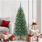 vidaXL Kerstbal Set met 150 LED 61 pcs Blauw Kunststof