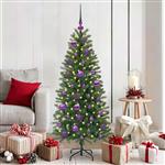 vidaXL Kerstbal Set met 150 LED 61 pcs Lila Kunststof