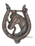 Gietijzeren deurklopper met paard