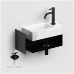 Fonteinset Clou Flush 3 Incl. Toebehoren 20.5x44 Cm Mat Zwart