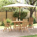 vidaXL Tuinstoel 4 pcs Bruin 52 x 64.5 x 108 cm Massief teakhout