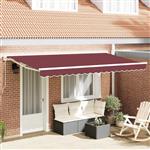 vidaXL Vervangingsdoek voor zonnescherm Bordeauxrood 400 x 200 cm