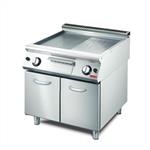 Gastro-M gas bakplaat 1/2 glad 1/2 gegroefd 700 lijn