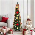 vidaXL Kunstkerstboom met 100 LED met standaard Groen 150 cm PVC