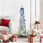 vidaXL Kunstkerstboom met 50 LED met standaard Wit 120 cm PVC