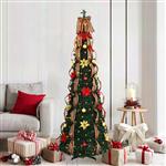 vidaXL Kunstkerstboom met 150 LED met standaard Groen 180 cm PVC