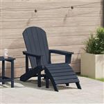 vidaXL Adirondack-stoel Marineblauw 74 x 82 x 92cm HDPE