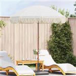 vidaXL Parasol Grijs en Wit Ø 160 x 195 cm Staal