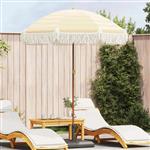 vidaXL Parasol Geel en Wit Ø 160 x 195 cm Staal