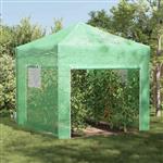 vidaXL Kas met dak Groen 290 x 290 x 315 cm Staal