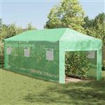 vidaXL Kas met dak Groen 290 x 870 x 315 cm Staal