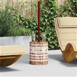 vidaXL Parasolvoet wit gewassen Ø34 x 40 cm Massief hout