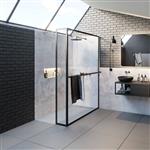 Inloopdouche Riho Lucid GD402 Verstelbaar Aluminium 200x90x30 L cm Mat Zwart