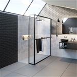 Inloopdouche Riho Lucid GD402 Verstelbaar Aluminium 200x120x30 L cm Mat Zwart