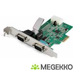 StarTech.com 2-poorts PCI Express RS232 serile adapterkaart 16950 UART
