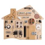 Sensorisch Busy Bord - Huis XL  -hout Wandboard - hangend
