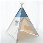 Blauwe tipi speeltent Blue Sea met of zonder velvet schelpmat Tipi tent